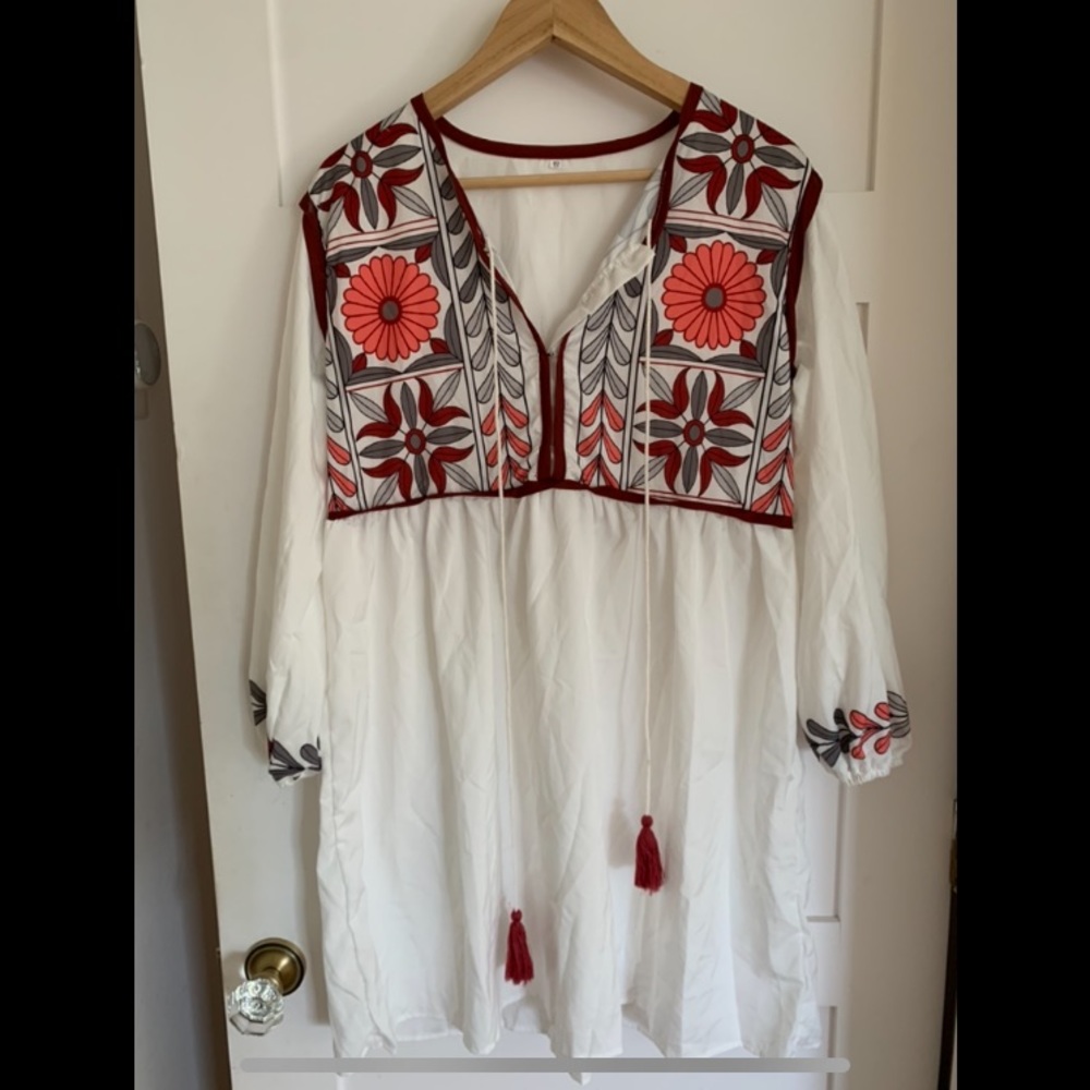 White Bohemian Dress women size small